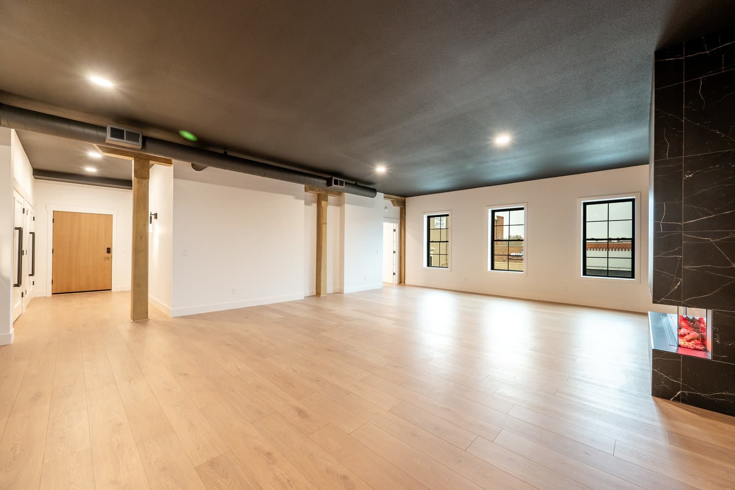 Spacious living areas with premium flooring