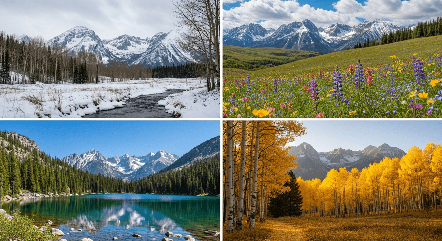 Four seasons of Sheridan landscape collage