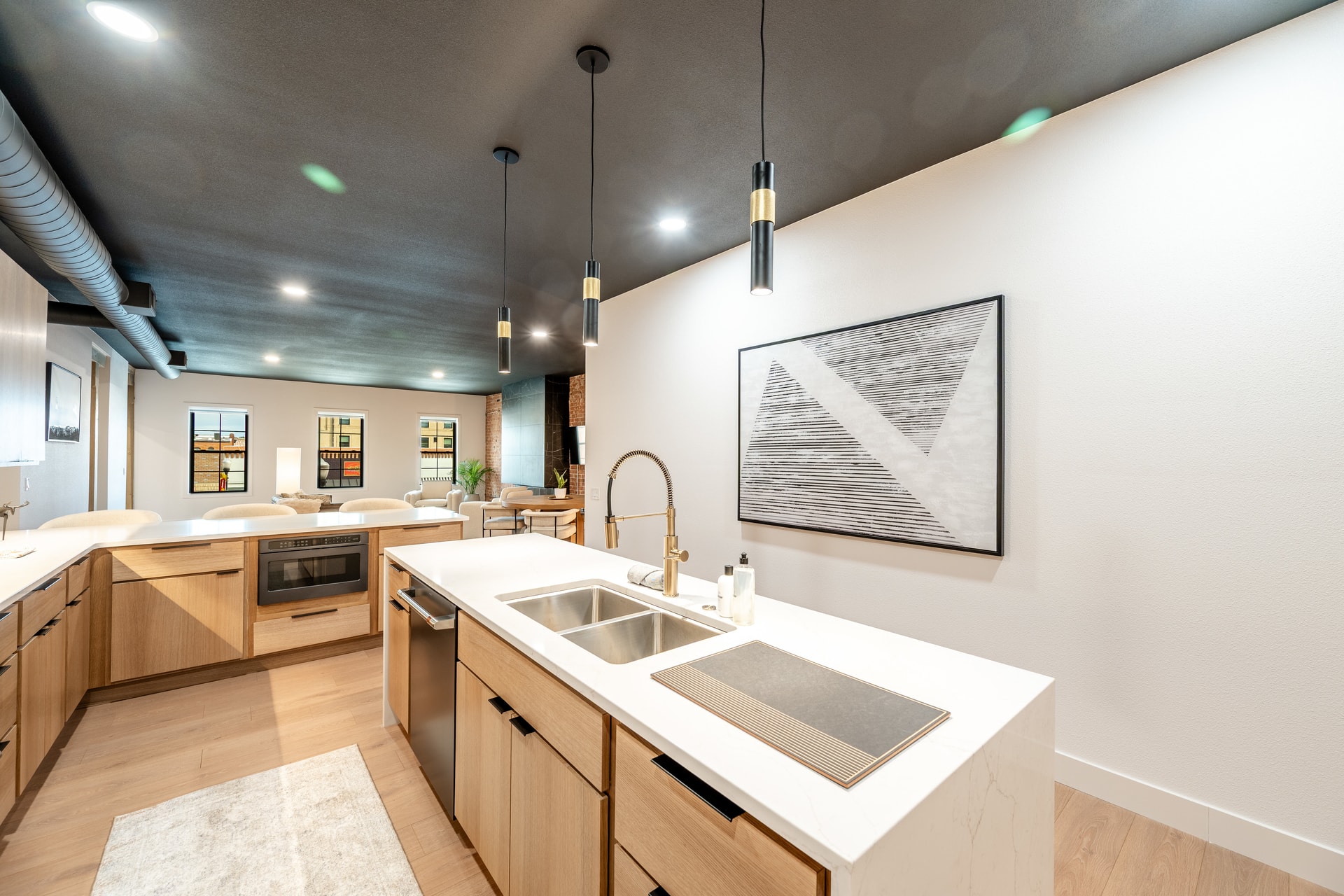 The Onyx luxury suite Kitchen Island — The Main Exchange Sheridan WY